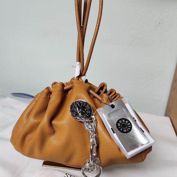 SIMON MILLER Long Scrunch Bag Keychain Caramel NEW LAST CALL! - Picture 2 of 6